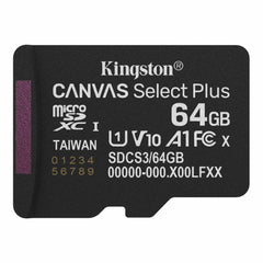 Kingston Canvas Select 64GB microSD Card with Adapter – 100MB/s