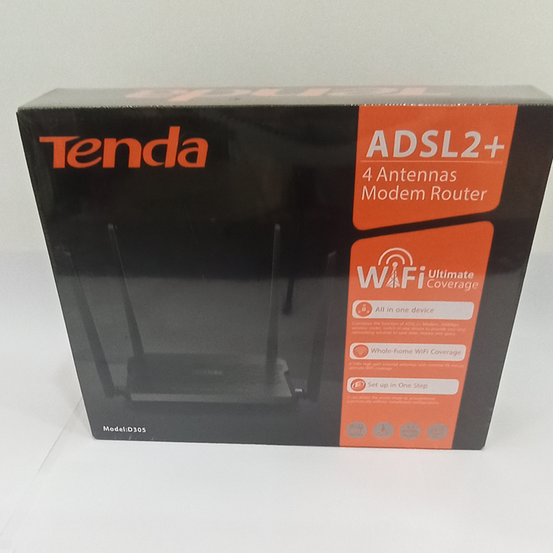 Tenda D305 ADSL2+ Modem Router – 4 Antennas – view 2