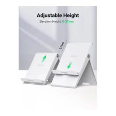 UGREEN Multi-angle phone and tablet stand, height adjustable & foldable holder, high quality (white) - 20437 Ugreen