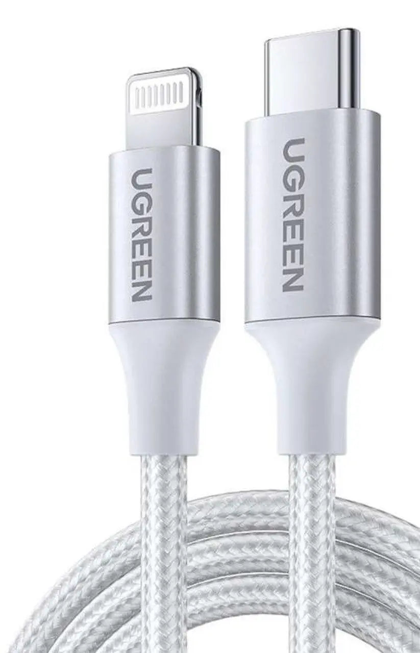 UGREEN USB to Lightning Charging & Sync Cable MFI - Apple Certified 1M White | 70523 Ugreen