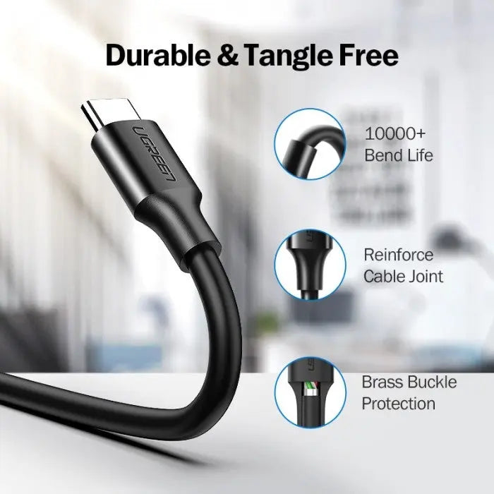 UGreen USB-C to USB-C Fast Charge & Sync Cable 3m Black 60788 - – iSolved IT Solutions