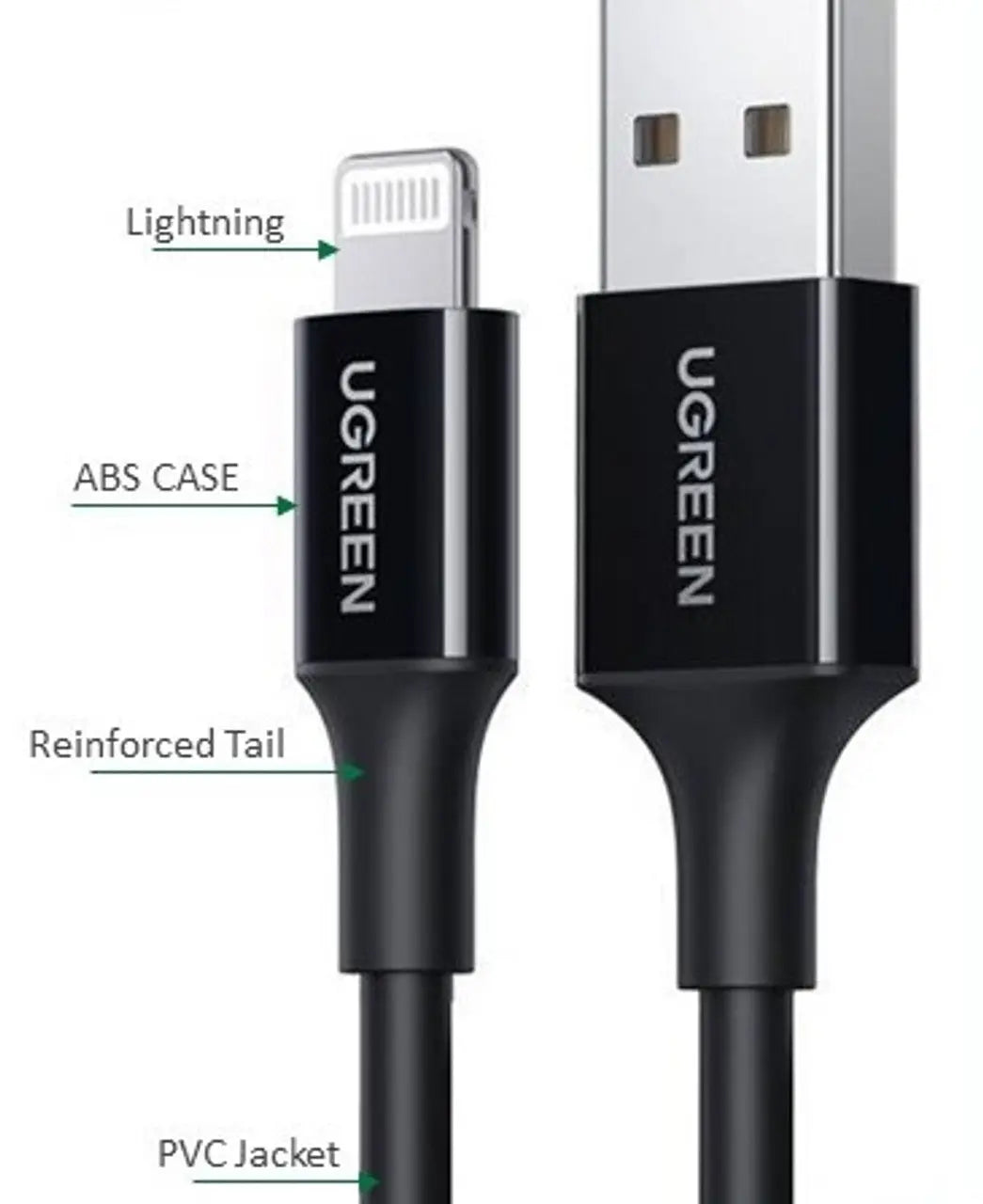 UGreen USB to Lightning Charging & Sync Cable 1 Meter| 80822 Ugreen