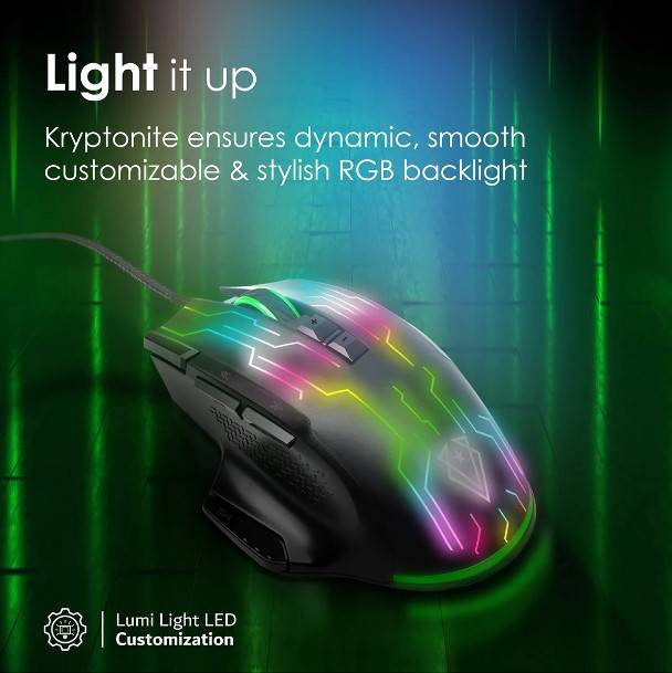 Vertux Kryptonite Superior Quick Performance Wired Gaming Mouse