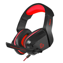 Vertux Shasta Red Ambient Noise Isolation Over-Ear Gaming Headset