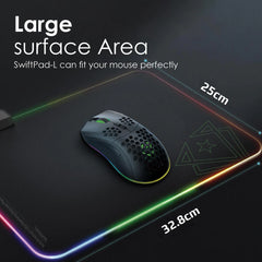 Vertux SwiftPad-L Game Immersion™ Smooth Scrolling RGB LED Gaming Mouse Pad