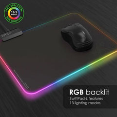 Vertux SwiftPad-L Game Immersion™ Smooth Scrolling RGB LED Gaming Mouse Pad