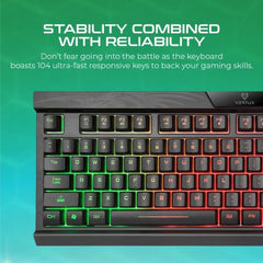 Vertux, Amber Pro Performance Gaming Keyboard A/E - Black