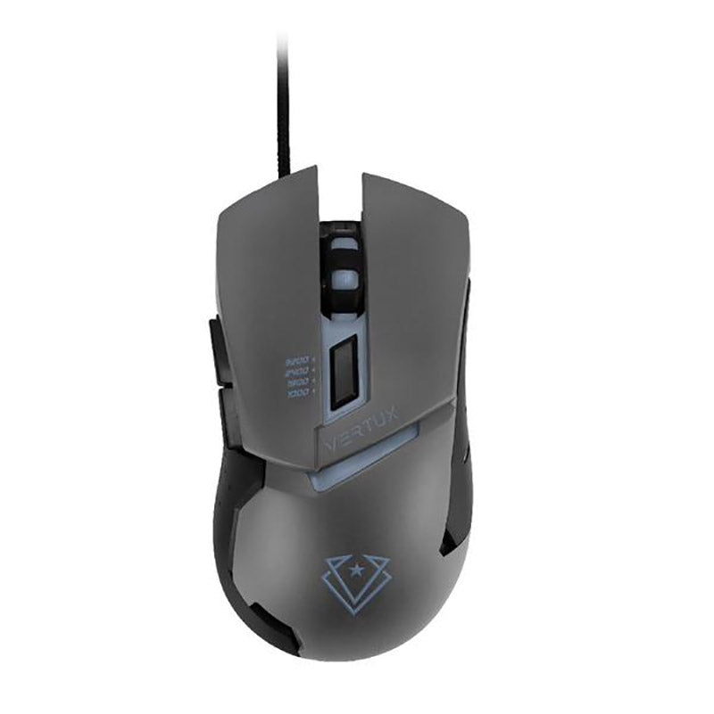 Vertux, Dominator Quick Response Ergonomic Gaming Mouse - Grey