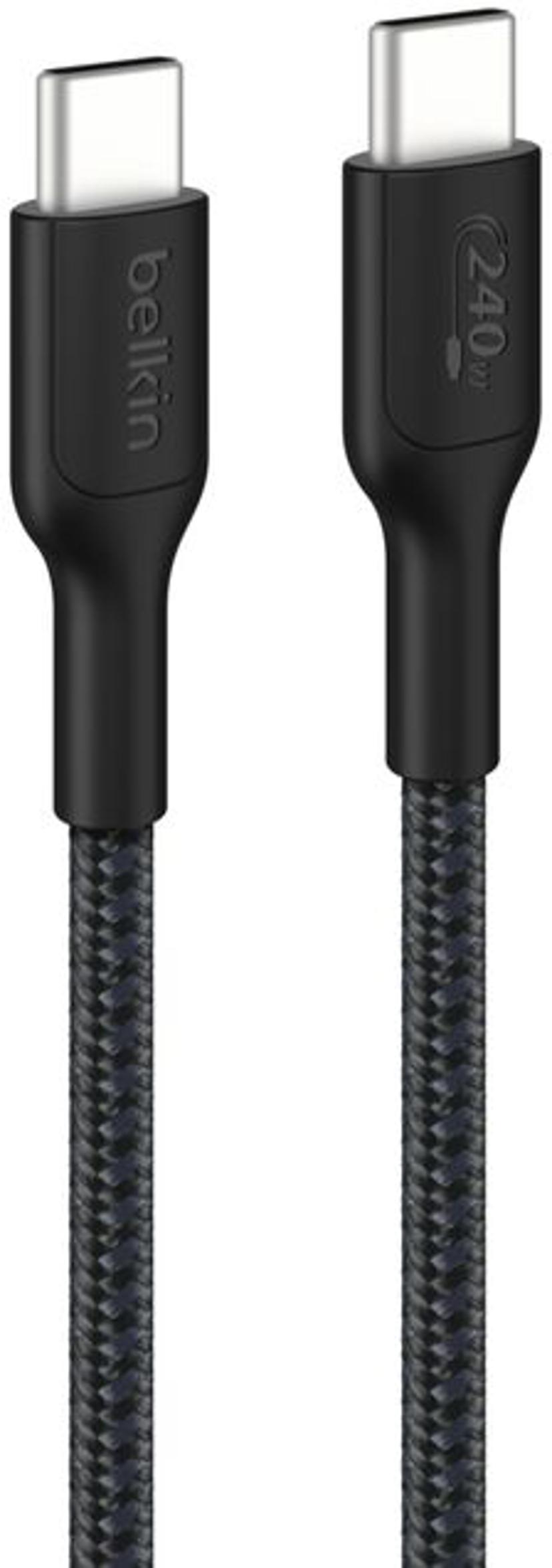 Belkin BoostCharge Pro Braided USB-C to USB-C Cable 240W, 2m – Black (CAB025) – view 2