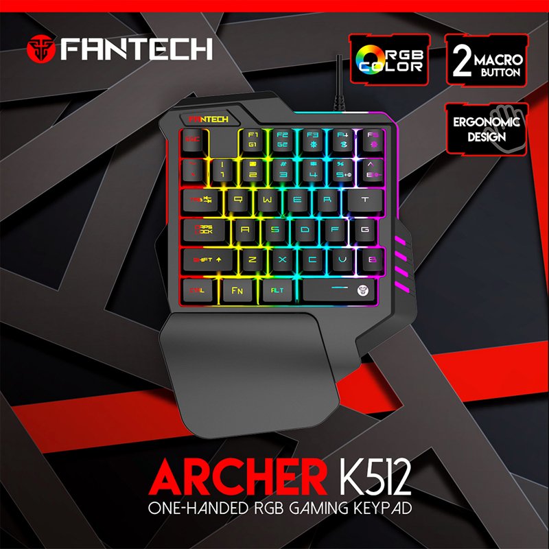 Fantech K512 Archer RGB Gaming Keyboard (Half Size)