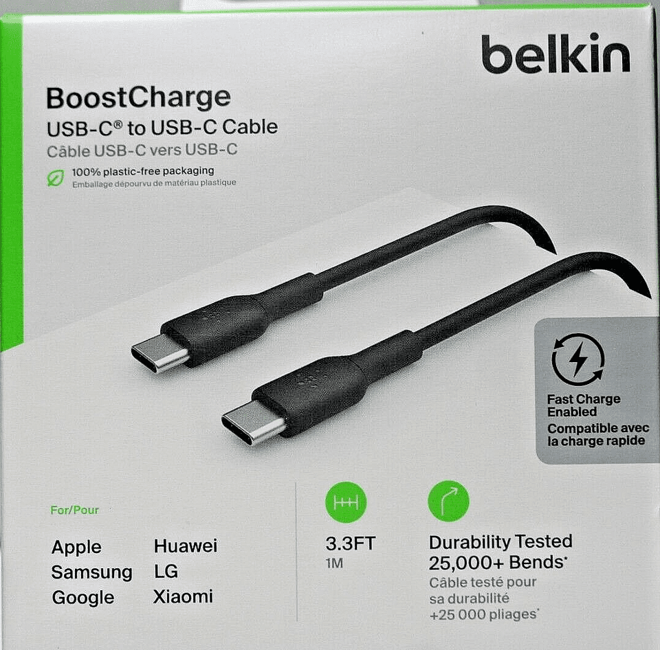 Belkin BoostCharge USB-C to USB-C Cable 1m – Black (CAB003) – view 3