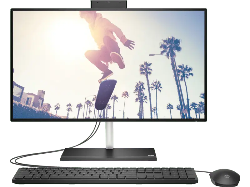 HP AIO Desktop Intel Core I5-1235U 8GB DDR4 512GB NVME 23.8" FHD Touchscreen Intel Iris XE Black 24-CB1023NH 6V337EA - iSolved IT Solutions